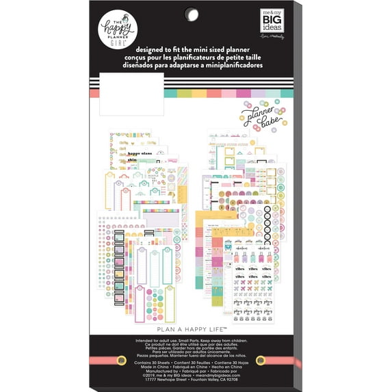 Happy Planner Sticker Value Pack-Planner Babe, Mini 30 Sheets