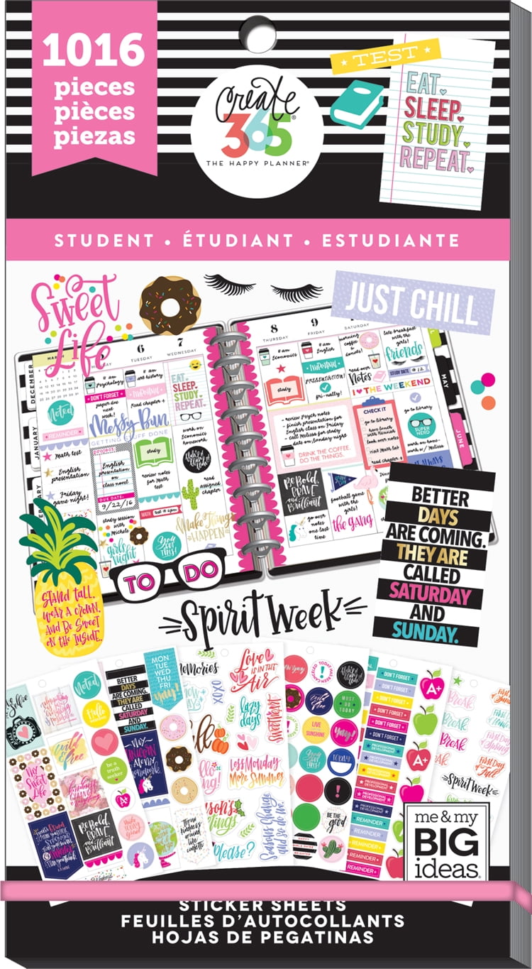 Create 365® The Happy Planner® Student Edition Value Pack 1016 Stickers ...