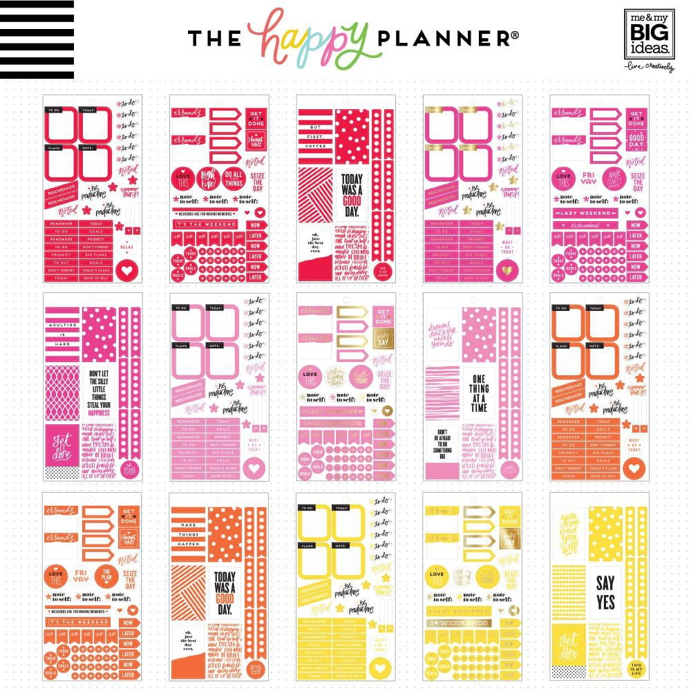 Thisplan Sticker Happy Planner Sticker Value Pack-The Plan - Walmart.com