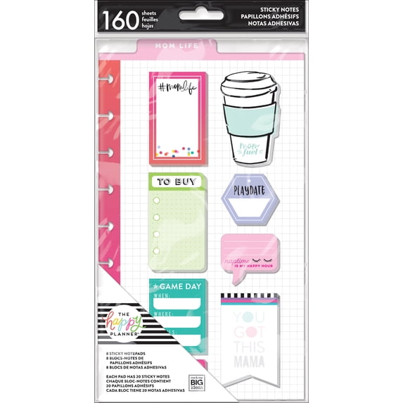 Happy Planner Sticky Notes 160/Pkg .