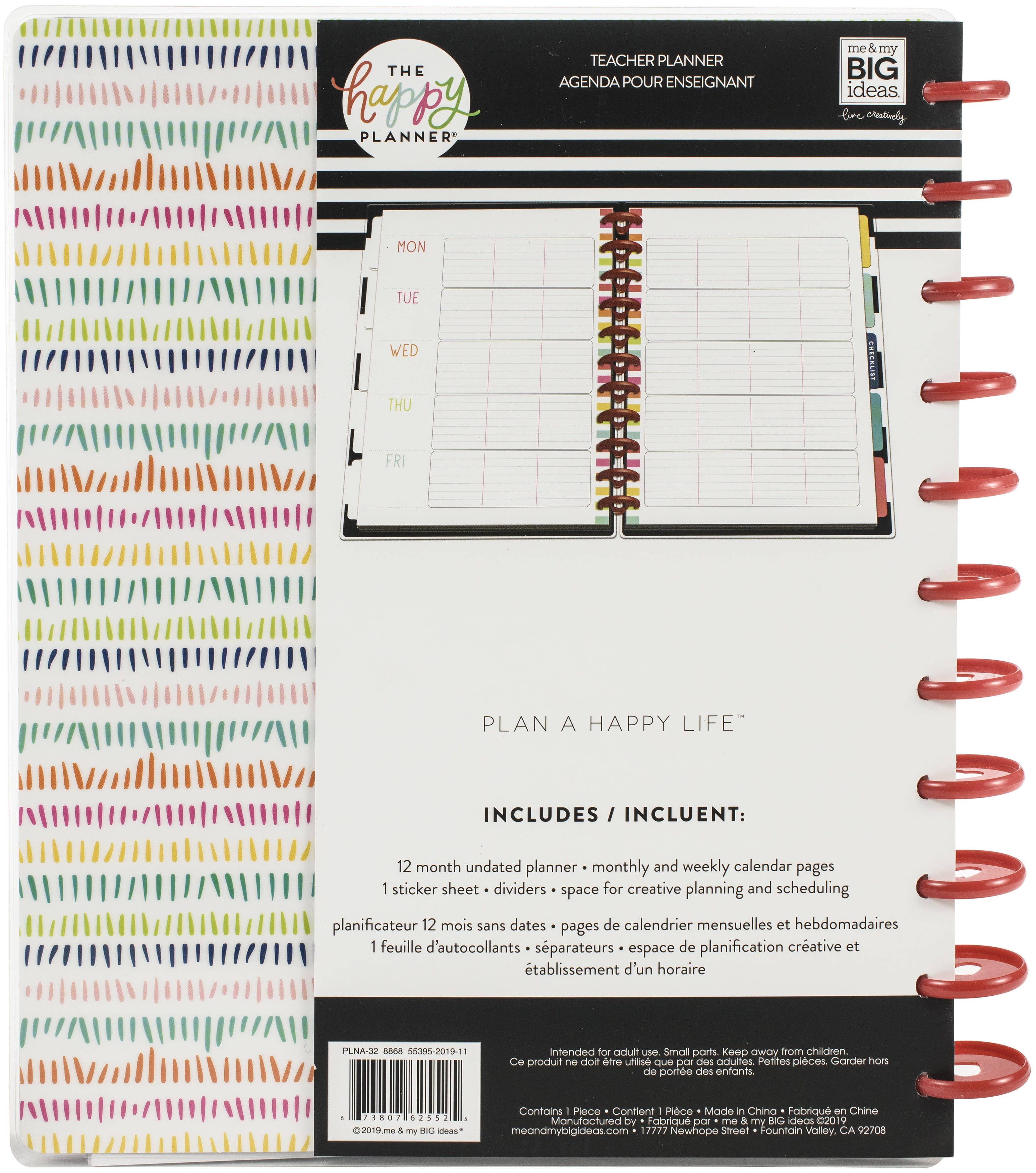 Happy Planner Undated 12Month Big PlannerTeachers Plant Seeds