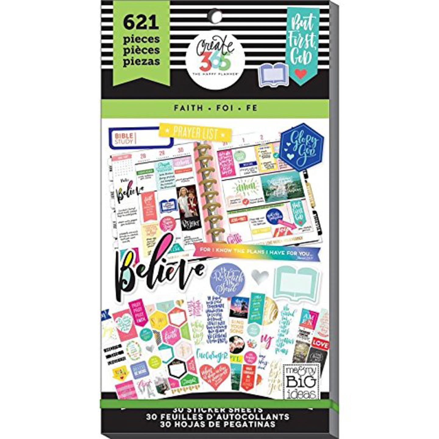 Happy Planner Sticker Value Pack Faith - Classic, 621/Pkg - Walmart.com