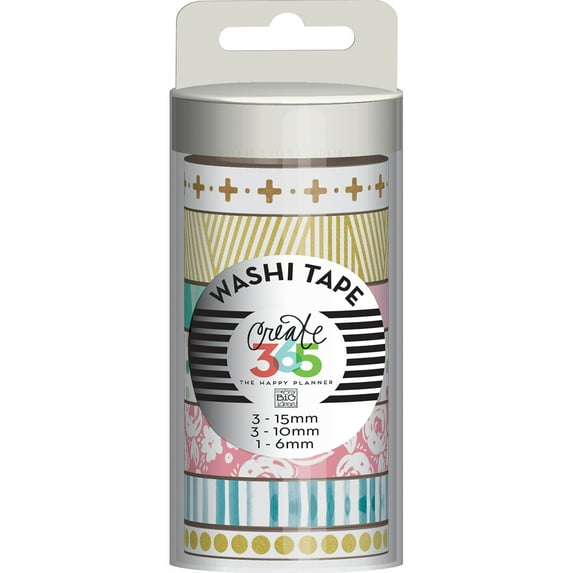 Happy Planner Washi Tape 7/Pkg-Hello Life