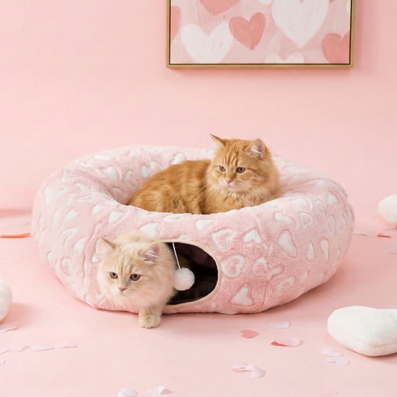 Happy & Polly Cozy Convertible Cat Tunnel Toy