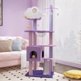 thumbnail image 1 of Happy & Polly Moonlight Cat Tree & Condo,Sisal, Purple, 65 in, 1 of 9