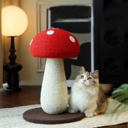 Faline 19.7'' Mushroom-Shaped Sisal Cat Scratching Post, Indoor Cat Scratcher with Stable Base