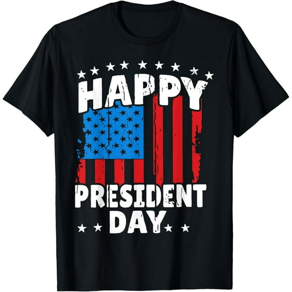 Happy Presidents Day American Flag Color President History T-Shirt
