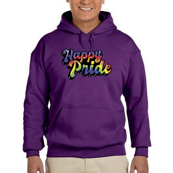 Happy Pride Bubblegum Banner Hoodie Men -Smartprints Designs, Male 3X-Large