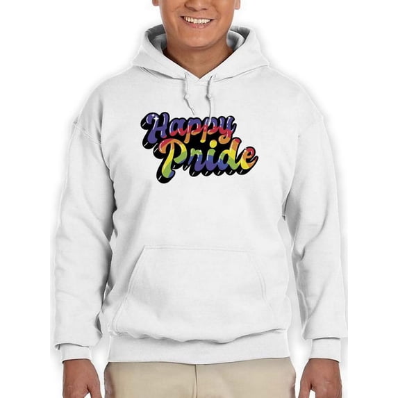 Happy Pride Bubblegum Banner Hoodie Men -Smartprints Designs, Male 4X-Large