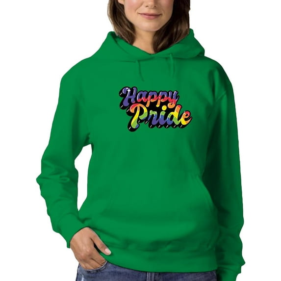 Happy Pride Bubblegum Banner Hoodie Women -Smartprints Designs, Female XX-Large