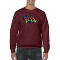 thumbnail image 1 of Happy Pride Bubblegum Banner Sweatshirt Men -Smartprints Designs, Male 3X-Large, 1 of 4