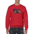 thumbnail image 1 of Happy Pride Bubblegum Banner Sweatshirt Men -Smartprints Designs, Male Large, 1 of 4