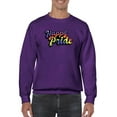 thumbnail image 1 of Happy Pride Bubblegum Banner Sweatshirt Men -Smartprints Designs, Male XX-Large, 1 of 4