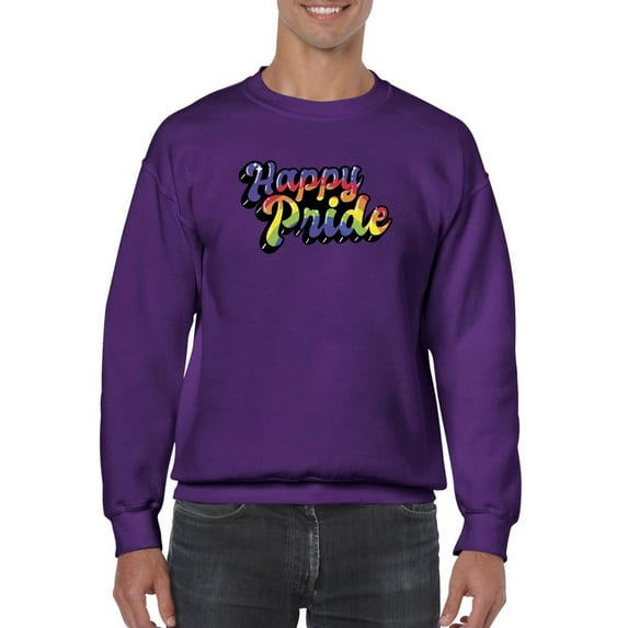 Happy Pride Bubblegum Banner Sweatshirt Men -Smartprints Designs, Male XX-Large