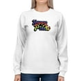 thumbnail image 1 of Happy Pride Bubblegum Banner Sweatshirt Women -Smartprints Designs, Female 4X-Large, 1 of 4