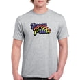 thumbnail image 1 of Happy Pride Bubblegum Text T-Shirt Men -Smartprints Designs, Male Medium, 1 of 4
