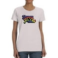 thumbnail image 1 of Happy Pride Bubblegum Text T-Shirt Women -Smartprints Designs, Female Small, 1 of 4