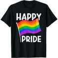 thumbnail image 1 of Happy Pride | Gay Proud LGBT Pride Month Funny Pride T-Shirt, 1 of 4