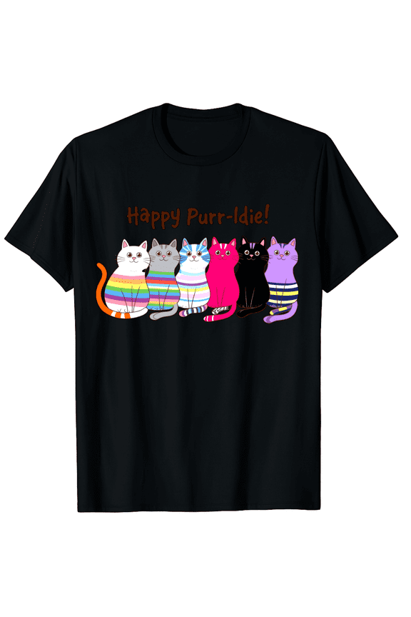 Happy Pride Month Rainbow Cats Pride LGBTQ Unisex T-Shirt