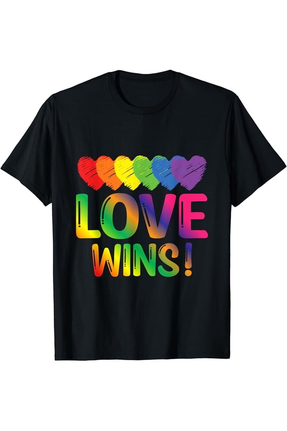 Happy Pride Month Rainbow Flag Design for Proud Ally T-Shirt Black Large