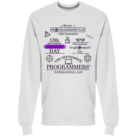 Happy Programmer Day Sweatshirt Men -Image by Shutterstock, Male 3X-Large