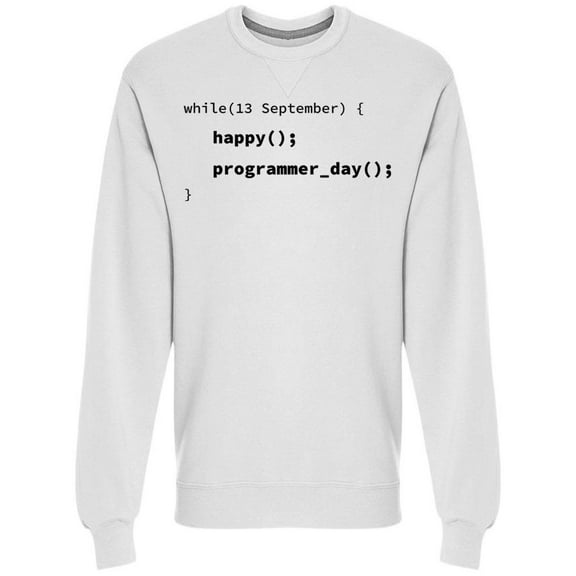 Happy Programmer Day W/Syntax Sweatshirt Men -Image by Shutterstock, Male x-Large