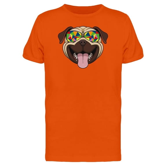 Happy Pug Abstract Glasses Tee Men's -Image by Shutterstock