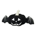 thumbnail image 1 of Happy Pumpkin Shaped Pillow With Bat Wings, Soft Teddy Wool Fleece With Hypoallergenic Pp Cotton Filling, Rustic Elegant Decor For Fall 45X45Cm Vacuum Packed, 1 of 4