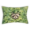 thumbnail image 1 of Happy Raccoon Welcome St Patrick's Day Lucky Shamrocks Clover Pillowcase Double Sided Northern Raccoon Lover Pillow Case Covers - 22001, 1 of 5