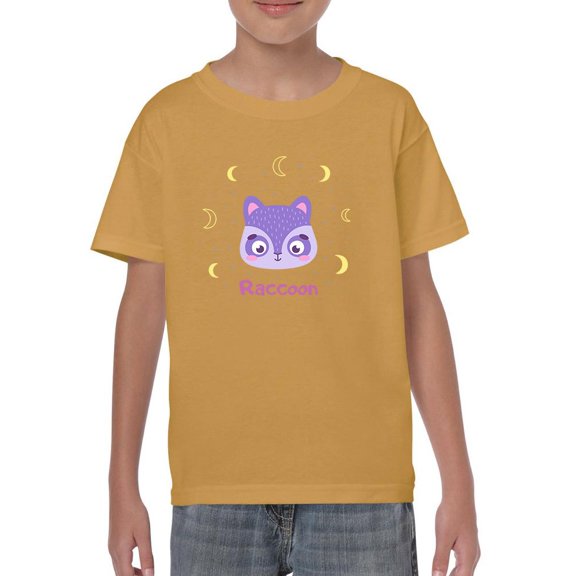 Happy Racoon Face T-Shirt Juniors -Image by Shutterstock,  x-Small