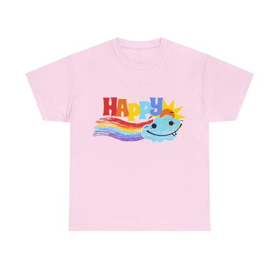 Happy Rainbow Unisex Heavy Cotton Tee