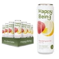thumbnail image 1 of Happy Being Raspberry Lemon White Tea – Antioxidant & Polyphenol Rich, Infused with Turmeric, Elderberry, Caffeine Free, Plant-Based, Low Sugar & Low Calorie Drinks, 12oz (16 Pack), 1 of 11