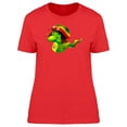 thumbnail image 1 of Happy Rastafari Snake Cartoon T-Shirt Women -Image by Shutterstock, Female Large, 1 of 2