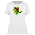 thumbnail image 1 of Happy Rastafari Snake Cartoon T-Shirt Women -Image by Shutterstock, Female XX-Large, 1 of 2