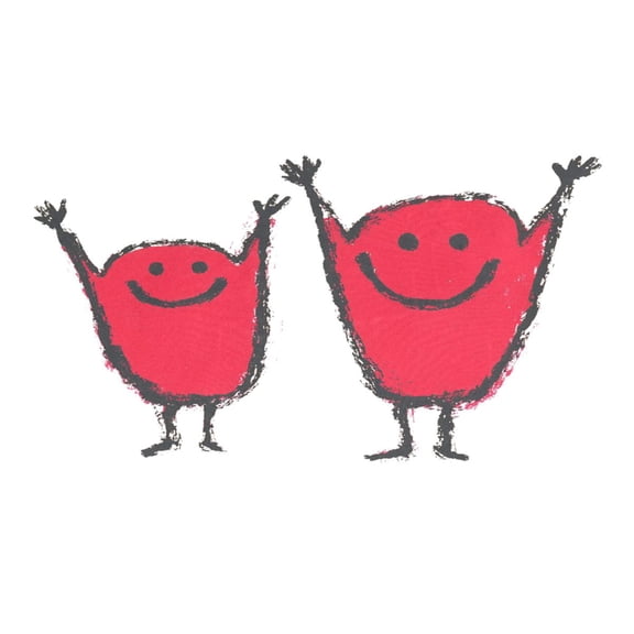 Happy Red Characters 12x18in Heat-Resistant Non-Slip Place Mat, Durable and Wrinkle-Resistant