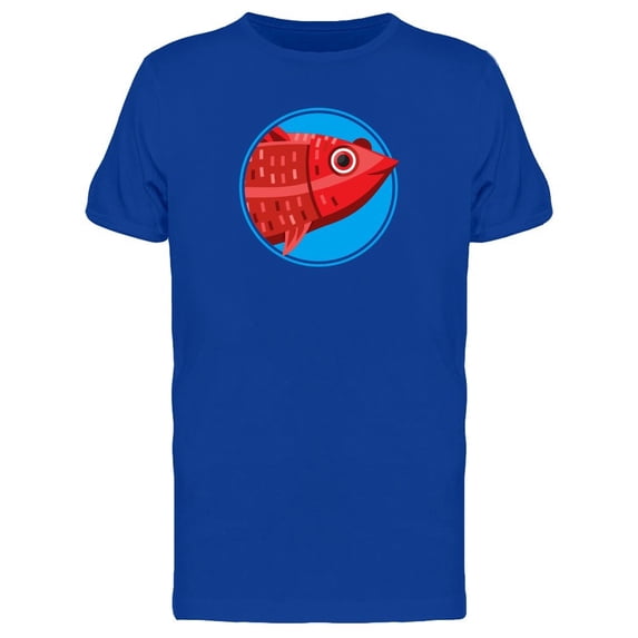 Happy Red Fish Doodle Tee Men's -Image by Shutterstock
