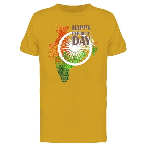 Happy Republic Day Indian Colors Tee Men's -Image by Shutterstock Men's T-shirt