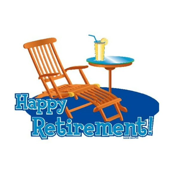Happy Retirement Edible Icing Image cake or cupcake topper