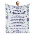 thumbnail image 1 of Happy Retirement Gifts for Women, Retirement Gifts for Women 2023, Best Goodbye Retirement Gifts for Friends, Teachers, Nurses, Doctors, Coworker Soft Flannel Retirement Blanket Throw(60"x80"), 1 of 7