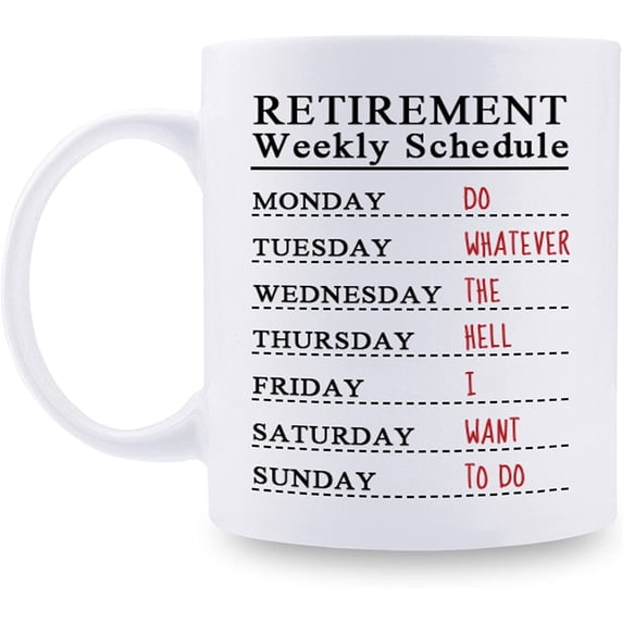 Happy Retirement Gifts for Women Men - Unique Retired Gifts Ideal, Going Away Gift for Coworker, 11 oz Retirement Mug for Coworkers Office & Family