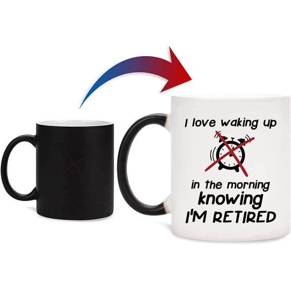 Happy Retirement Gifts for Women Men - Unique Retired Gifts Ideal, Going Away Gift for Coworker, 11 oz Retirement Mug for Coworkers Office & Family