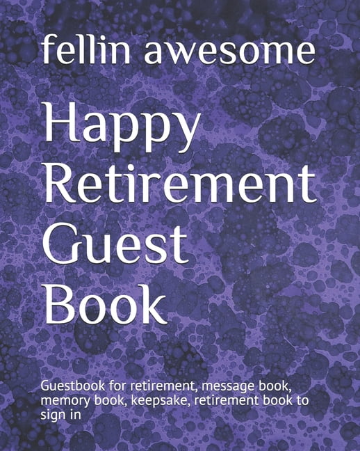 Happy Retirement Guest Book Guestbook for retirement, message book