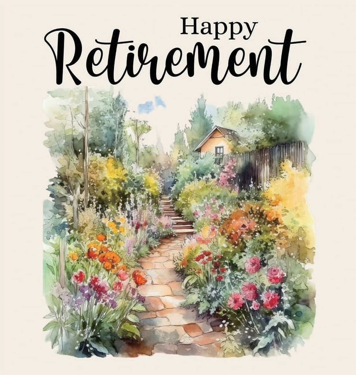 Happy Retirement Guest Book with lined pages (hardback) (Hardcover