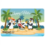 Happy Retirement Penguins Walmart eGift Card