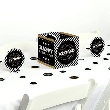 Happy Retirement - Retirement Party Centerpiece & Table Decoration Kit
