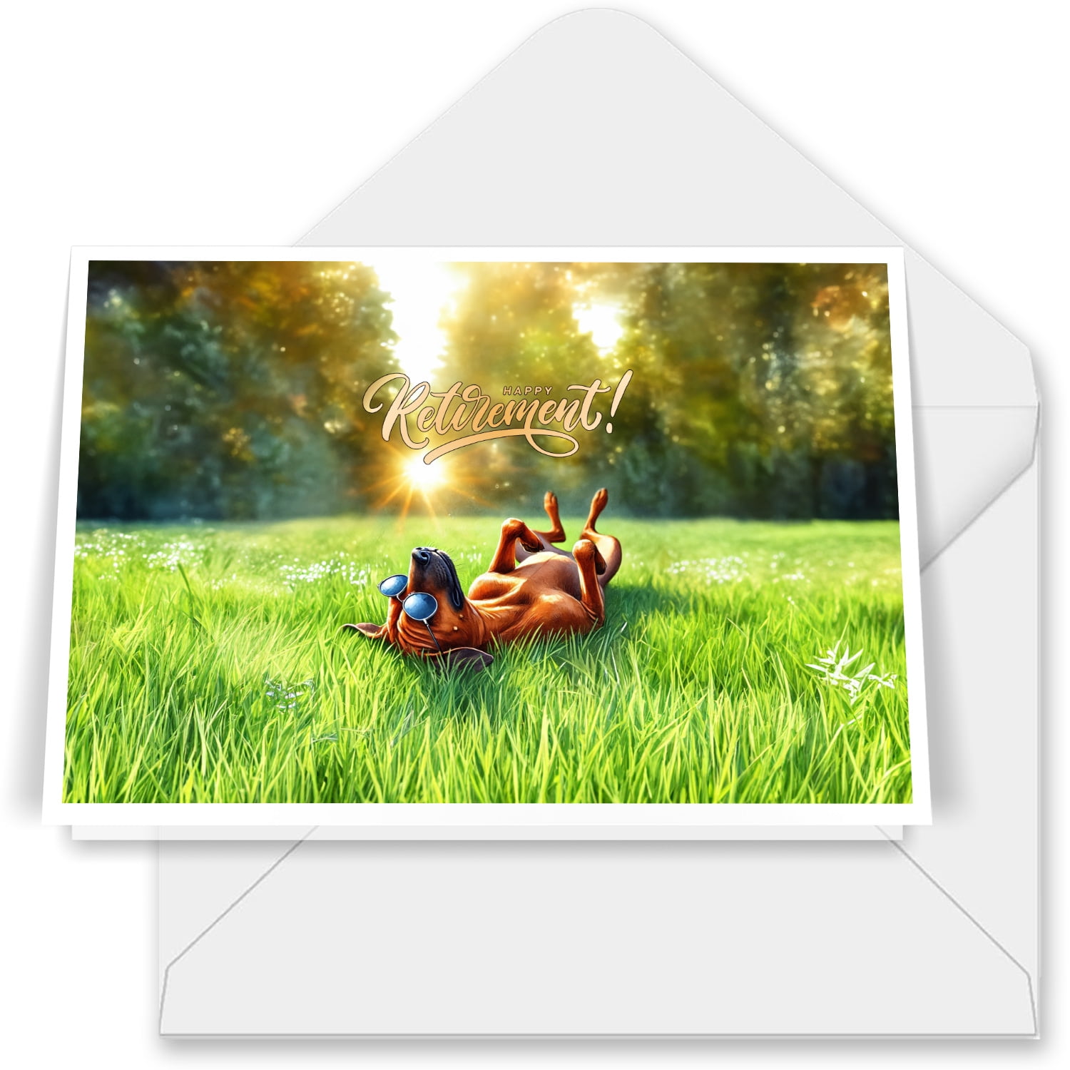 Happy Retirement with Rhodesian Ridgeback Enjoy Life Rest Time 7x5in ...