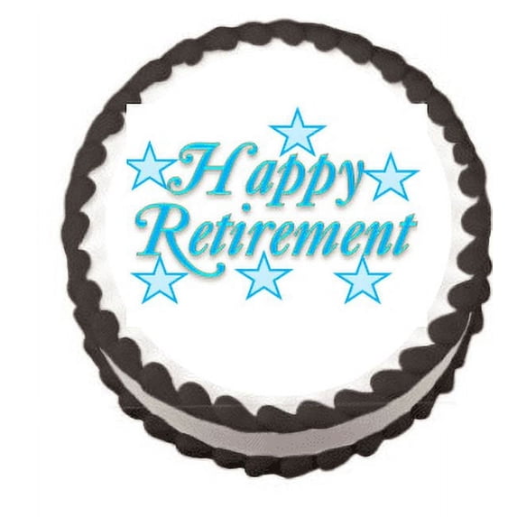 Happy Retirement Stars Edible Frosting Sheet Photo Image Cake Topper