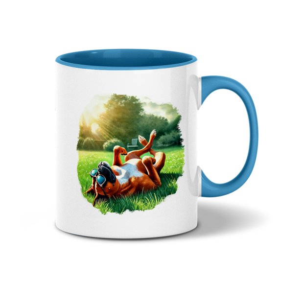 Happy Retirement with Boxer Enjoy Life Rest Time 11oz Accent Two-tone Mug Boxers Dog Lover Gifts Idea Coffee Tea Cup - 02027