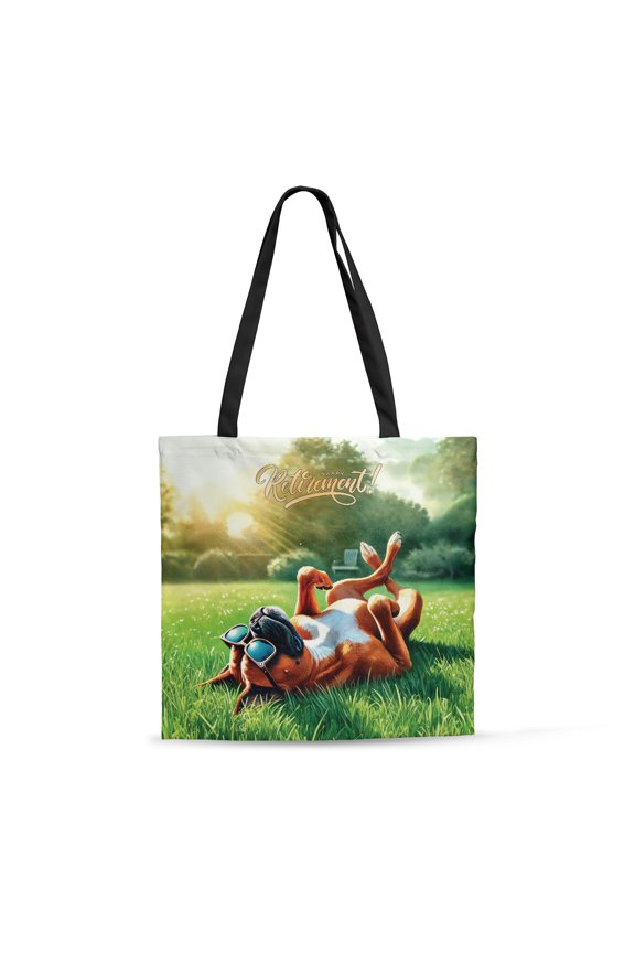 Happy Retirement with Boxer Enjoy Life Rest Time All Over Print 3D Canvas Tote Bag Boxers Dog Lover Gifts Idea Reusable Handbag - 02027