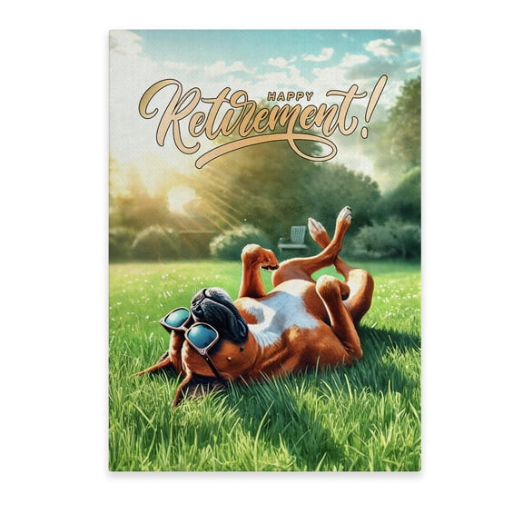 Happy Retirement with Boxer Enjoy Life Rest Time Vertical Matte Canvas Poster Boxers Dog Lover Gifts Idea Wall Art Home Decor - 02027